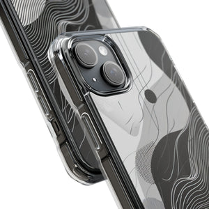 Monochrome Elegance - Phone Case for iPhone (Clear Impact - Magnetic)