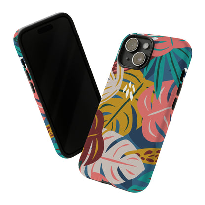 Tropical Leaf Mono - Protective Phone Case