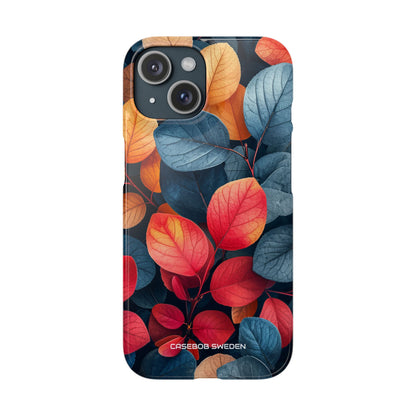 Vibrant Nature Leaves - Slim iPhone 15 Phone Case