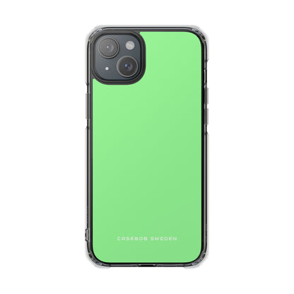 Pale Green iPhone 15 - Clear Impact Phone Case