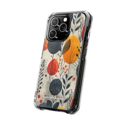 Vibrant Leaf Harmony iPhone 14 - Clear Impact Phone Case