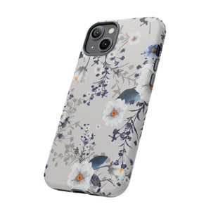 Watercolor Blue Summerflowers - Protective Phone Case