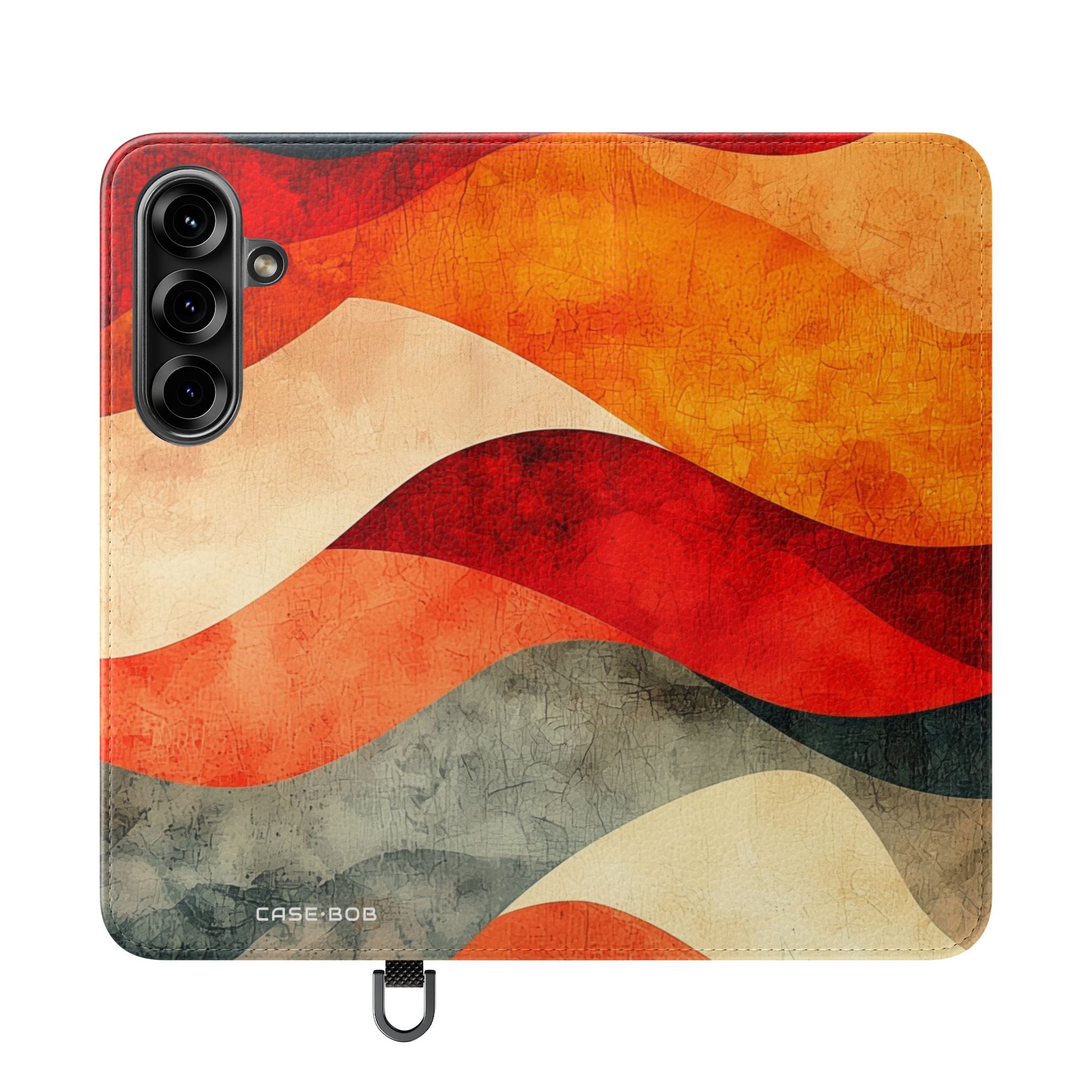 Crimson Ripples - Samsung S25 Case - Wallet