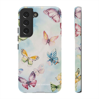 Watercolor Butterfly Bliss - Tough Samsung S22 Phone Case