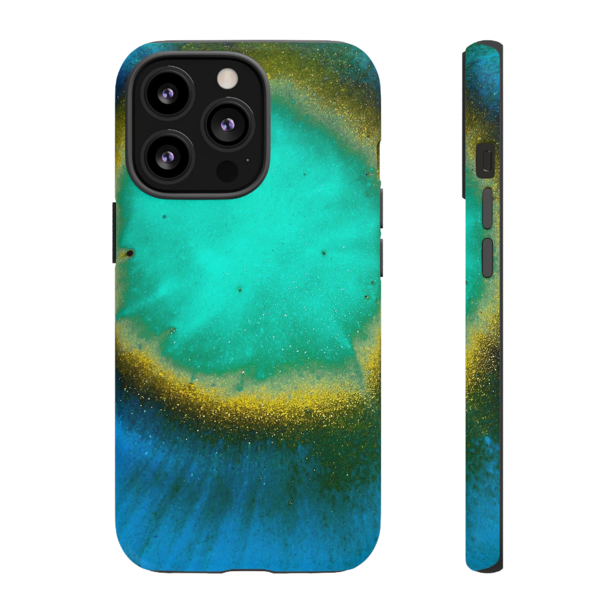 Green Yelly Ink Art iPhone Case (Protective) iPhone 13 Pro Matte Phone Case