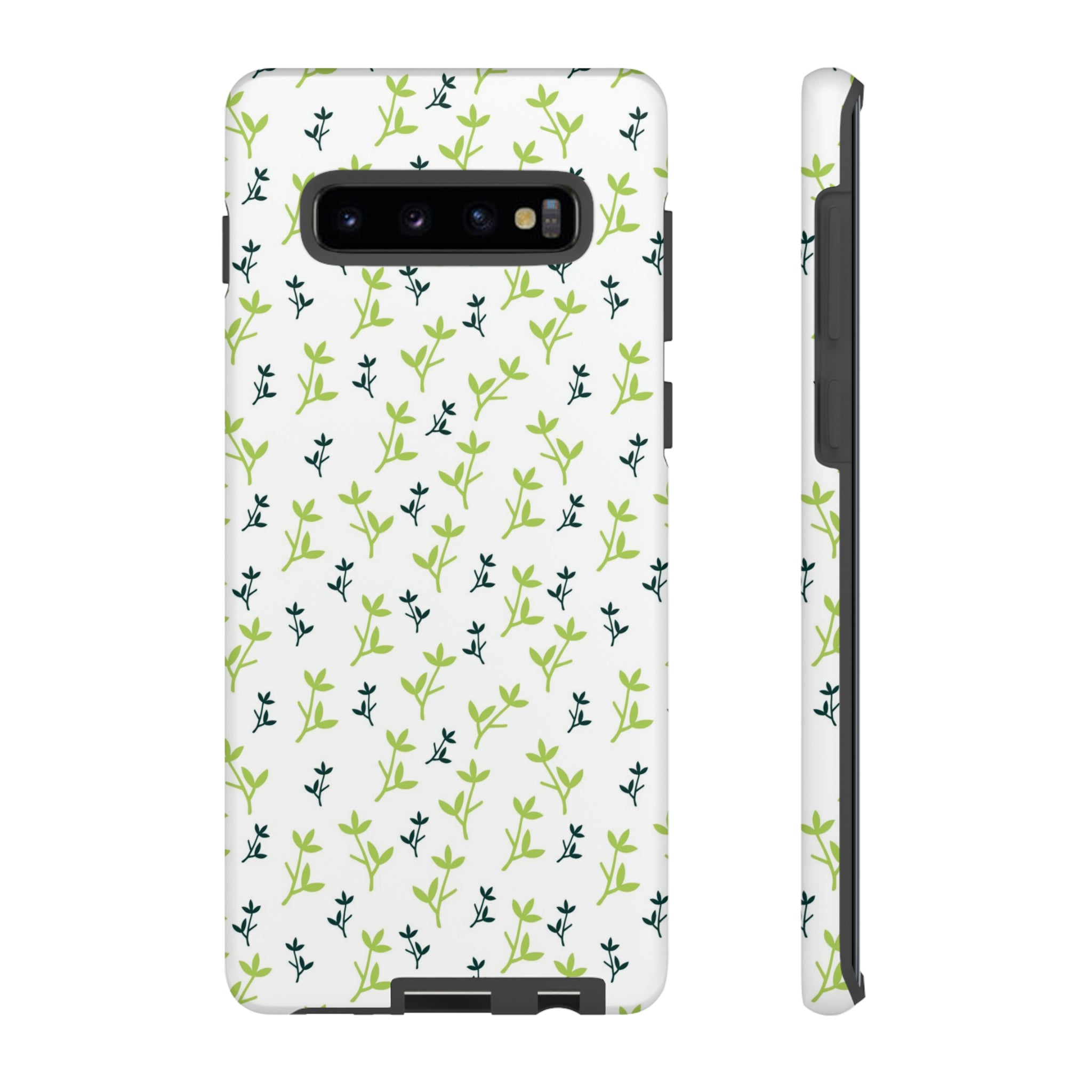 White Flower Pattern - Protective Phone Case