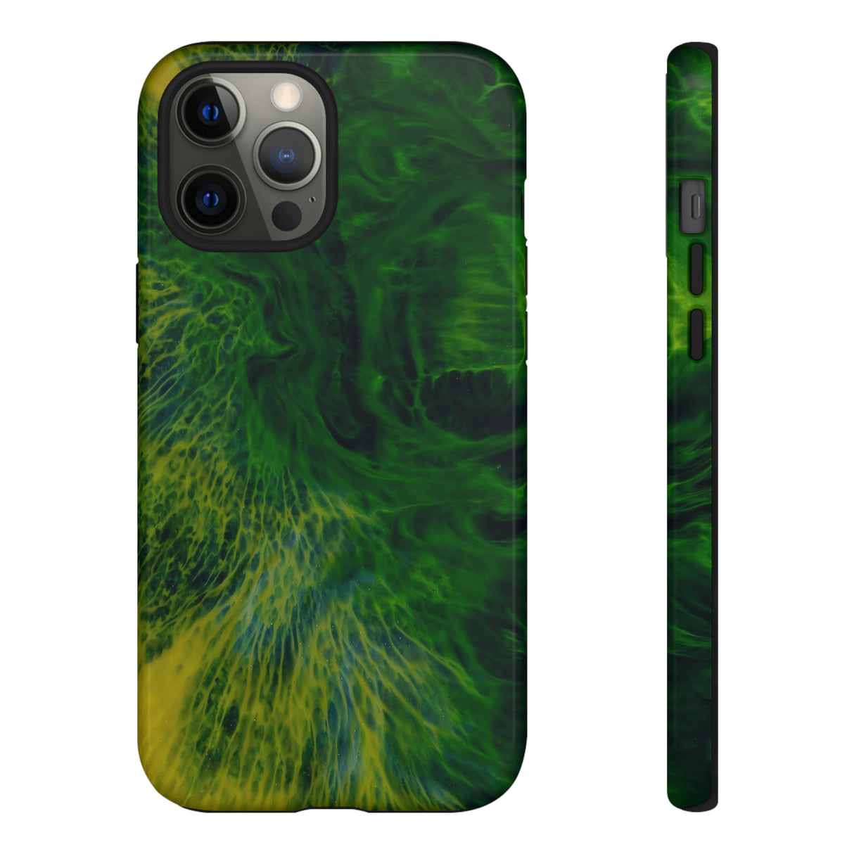 Dark Green Ink Art - Protective Phone Case