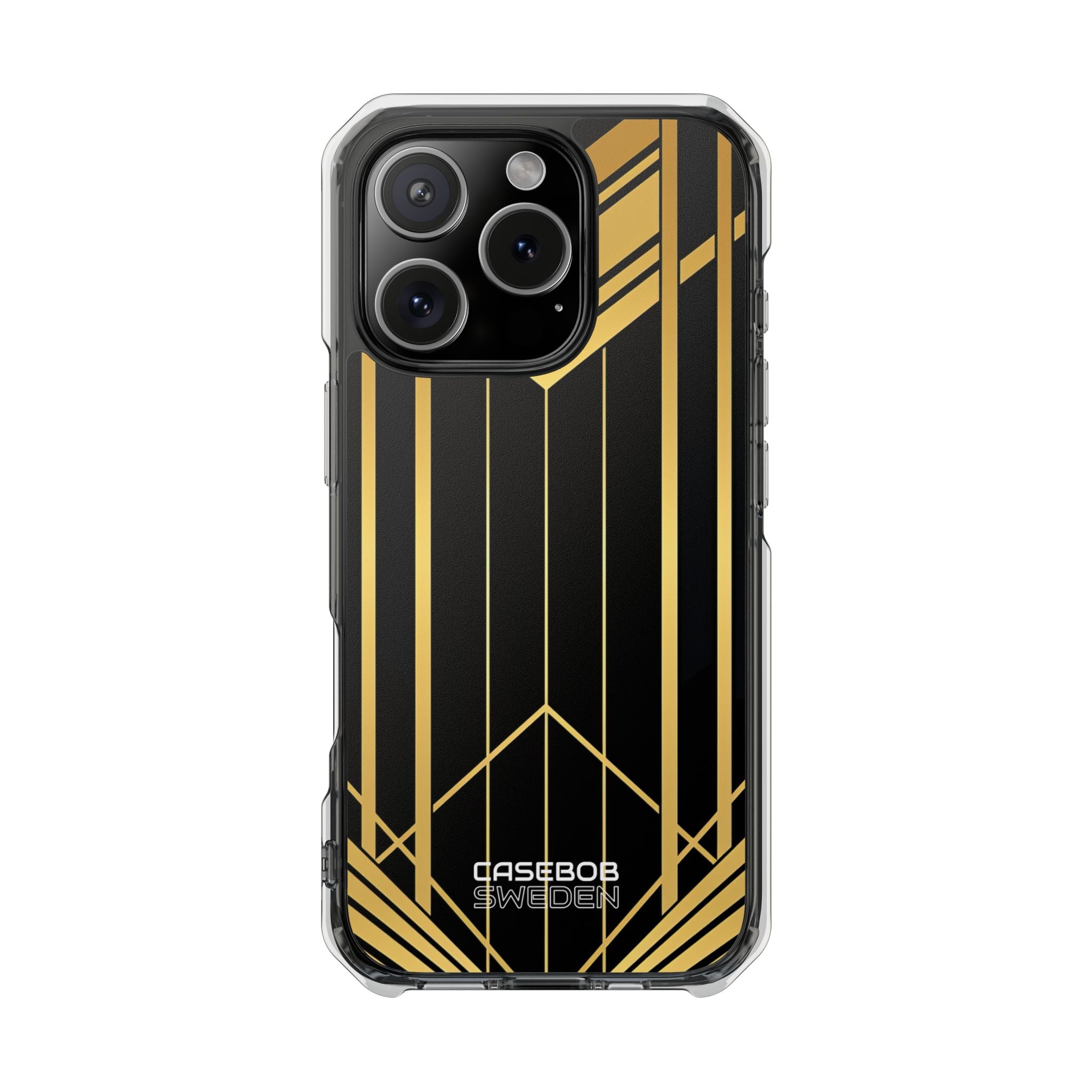Golden Geometric Symphony iPhone 16 - Impact Clear+
