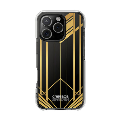 Golden Geometric Symphony iPhone 16 - Impact Clear+