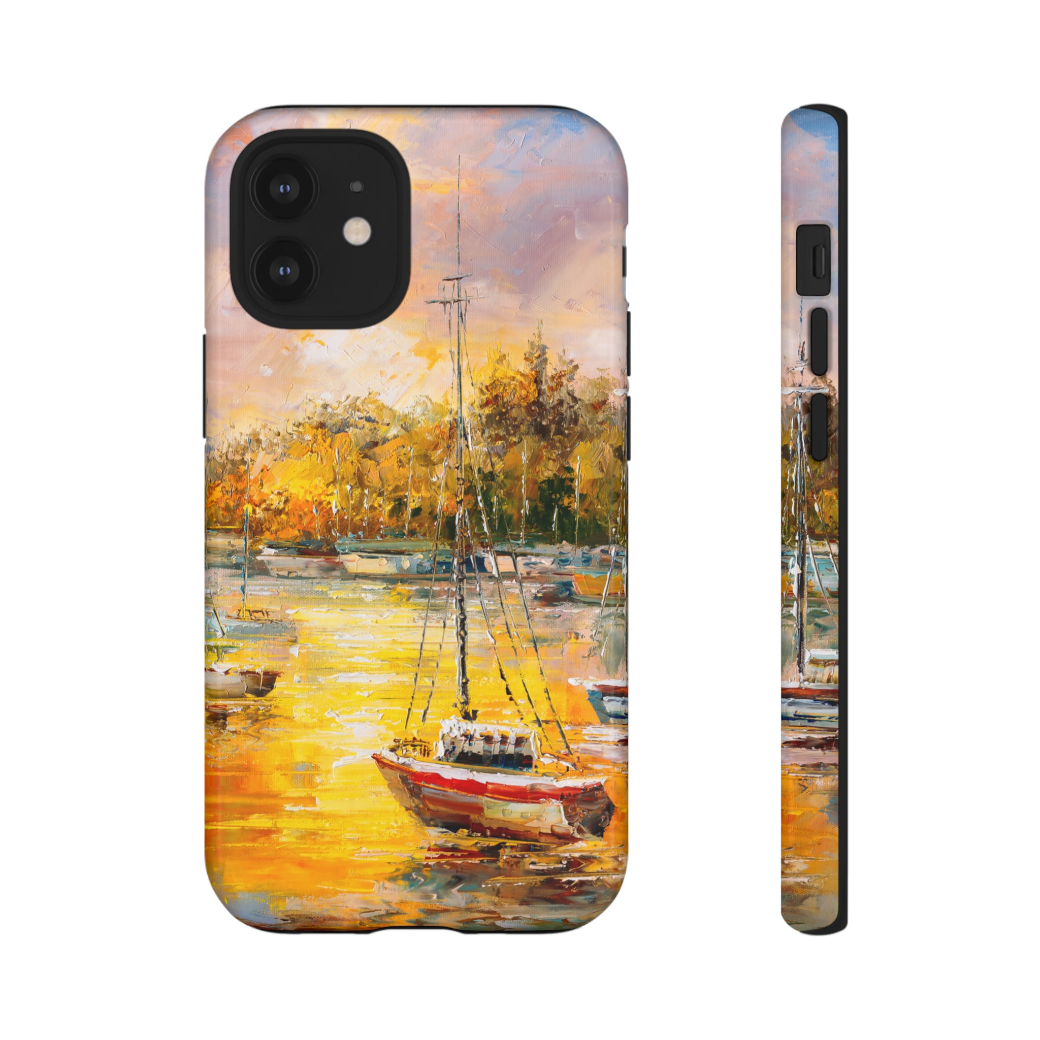 Oil Painting - Harbor View - Protective Phone Case