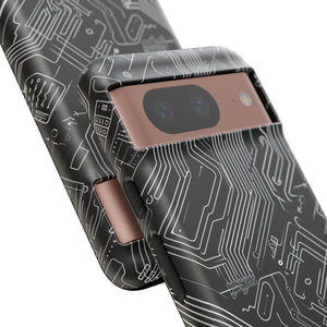 Cyber Circuitry Art | Protective Phone Case for Google Pixel