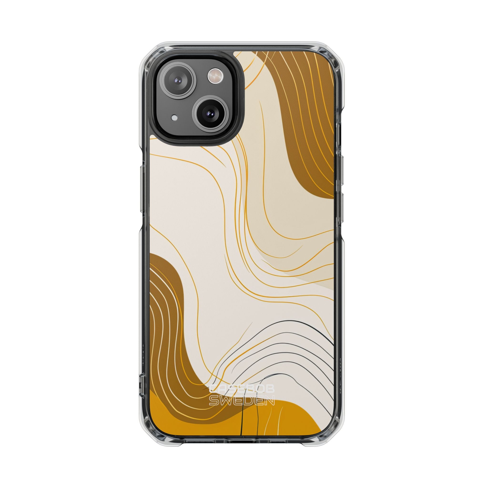 Golden Flow Lines iPhone 14 - Impact Clear+
