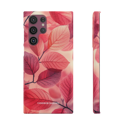 Pink Purple Nature Pattern - Slim Samsung S22 Phone Case