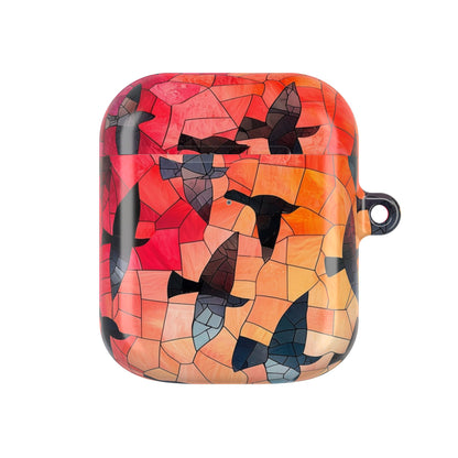 Värjätyt lasi- linnut - AirPods Case