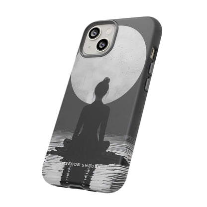 Zen Serenity Moon Reflection iPhone 14 - Tough Phone Case