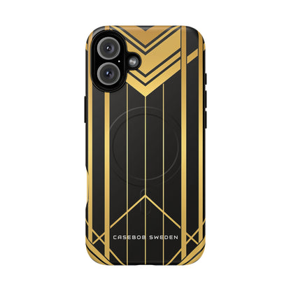 "Golden Art Deco Symmetry in Geometric Elegance" iPhone 16 | Tough+ Phone Case