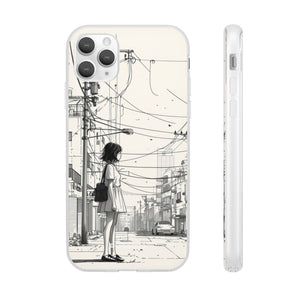 Urban Solitude Sketch | Flexible Phone Case for iPhone