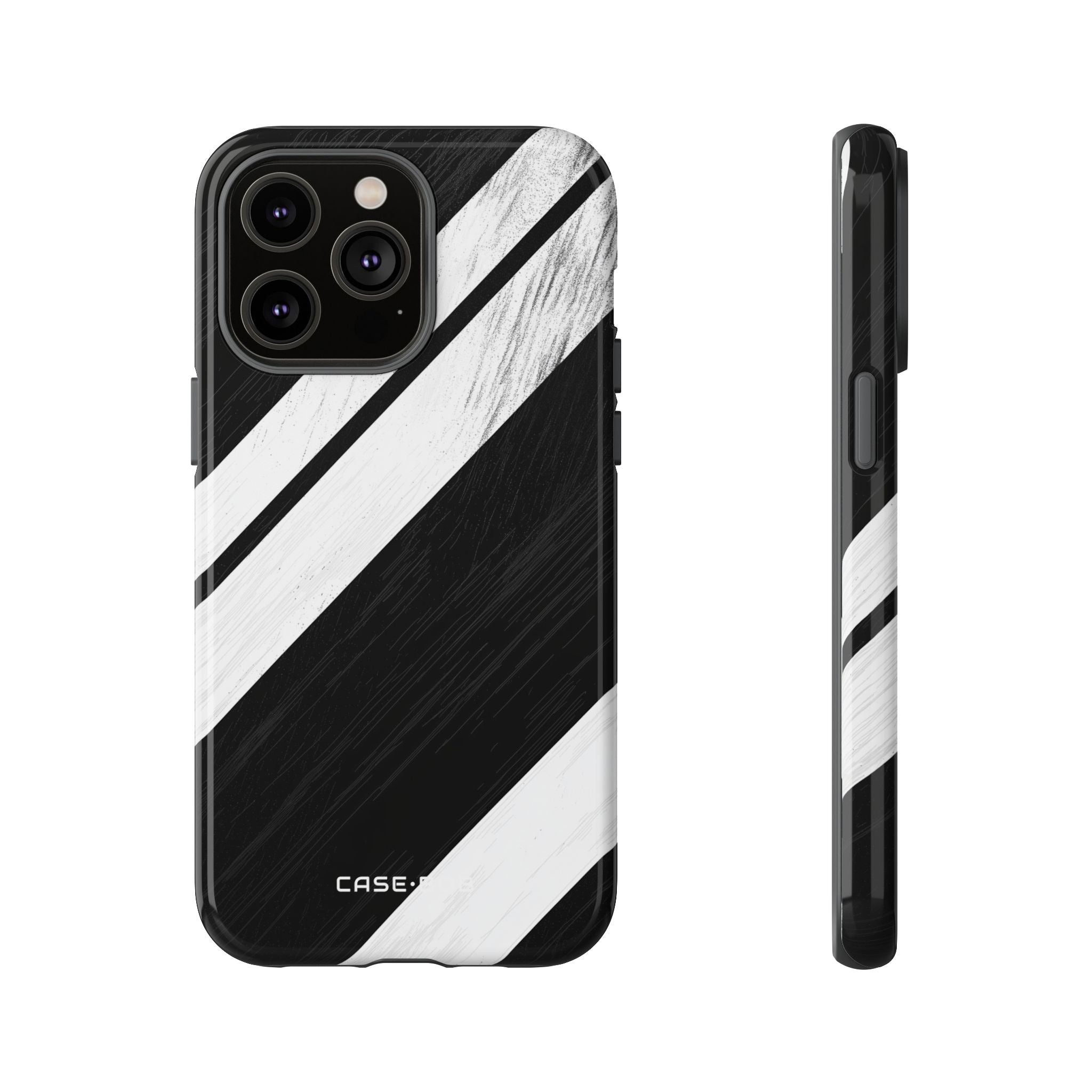 Distressed Stripe Motion iPhone 14 Pro Max Case - Tough