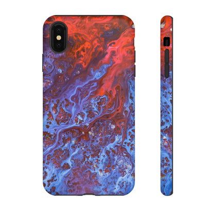 Blue Lava Ink Art iPhone Case (Protective) iPhone XS MAX Matte Phone Case