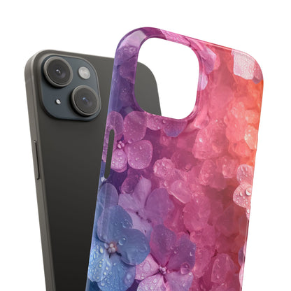 Floral Chill Blooms - Slim iPhone 15 Phone Case