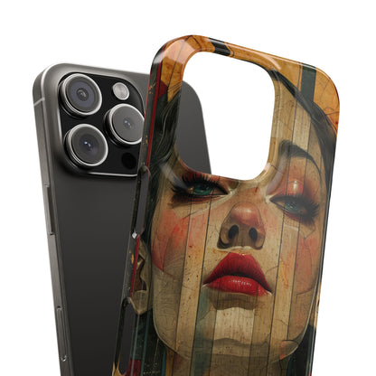 Bold Art Deco Portrait - Slim iPhone 16 Phone Case