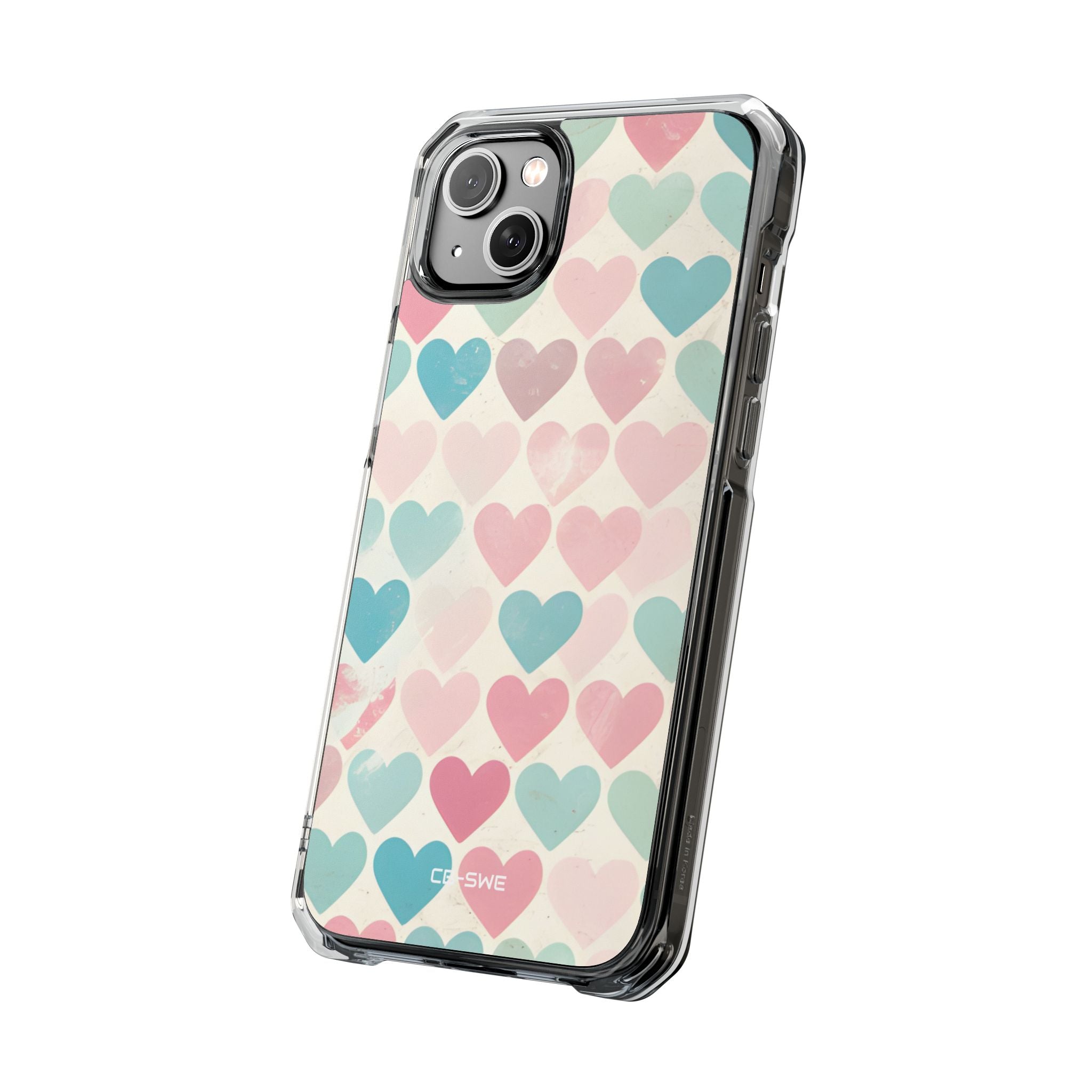Retro Hearts Symmetry iPhone Case - Impact