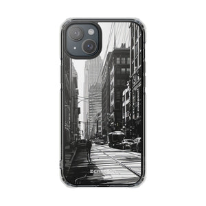 Noir Urban Serenity - Phone Case for iPhone (Clear Impact - Magnetic)