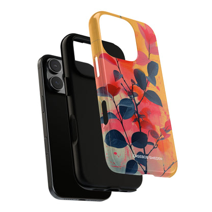 Yellow Botanical Splash - Tough iPhone 16 Phone Case