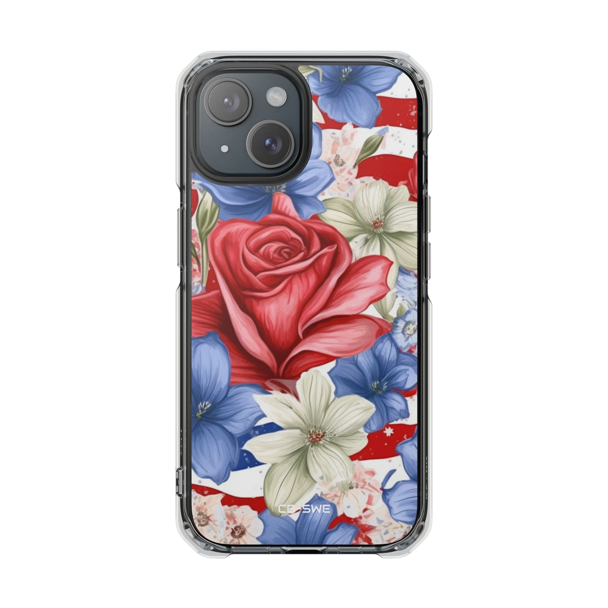 Roses Embrace Stripes iPhone Case - Impact