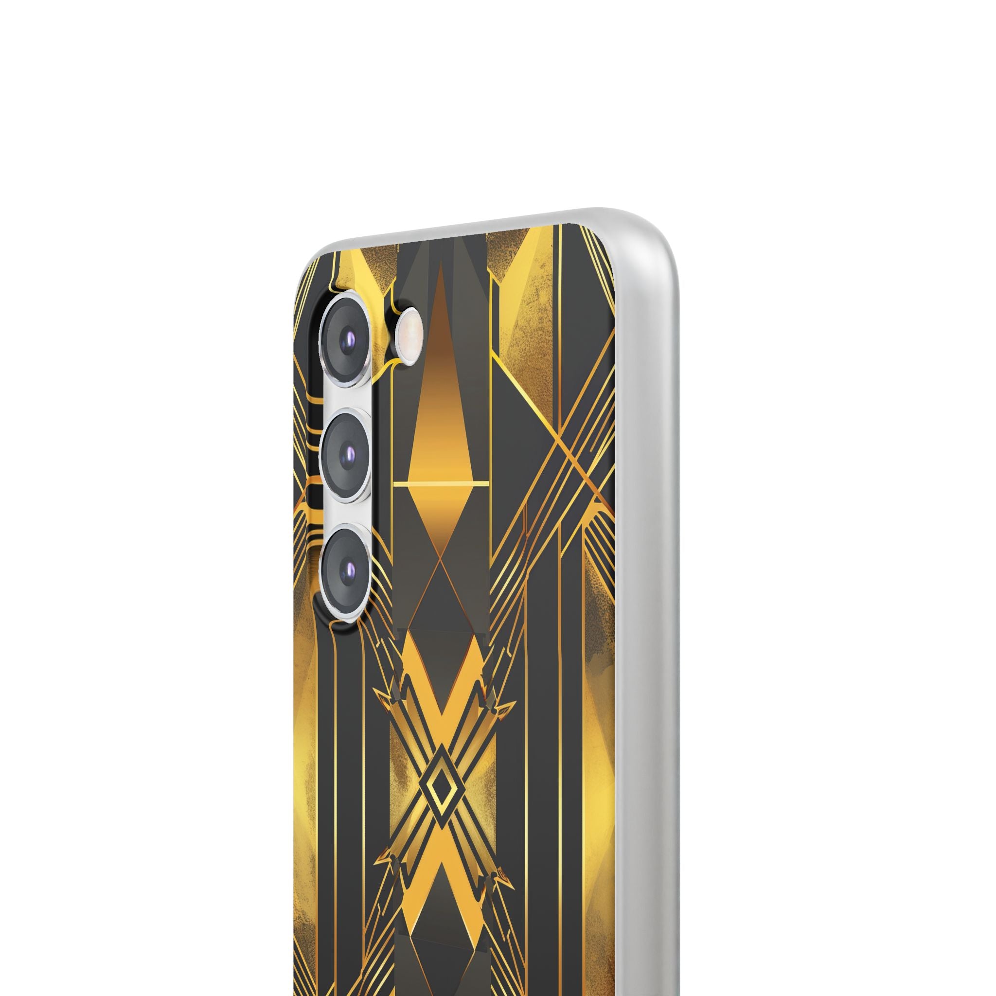 Golden Geometric Elegance Samsung S23 - Flexi Phone Case