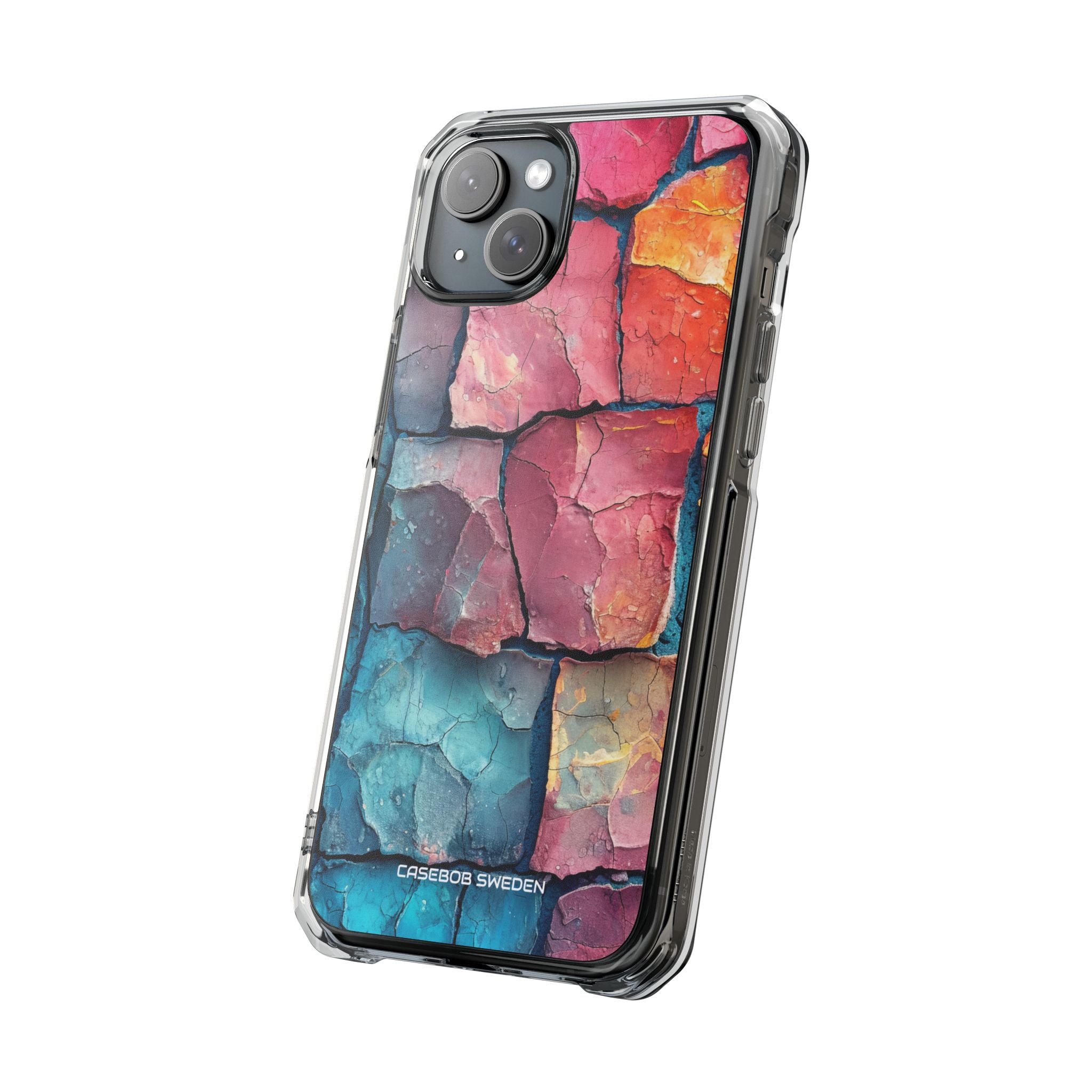 Cracked Earth Mosaic - Clear Impact iPhone 15 Phone Case