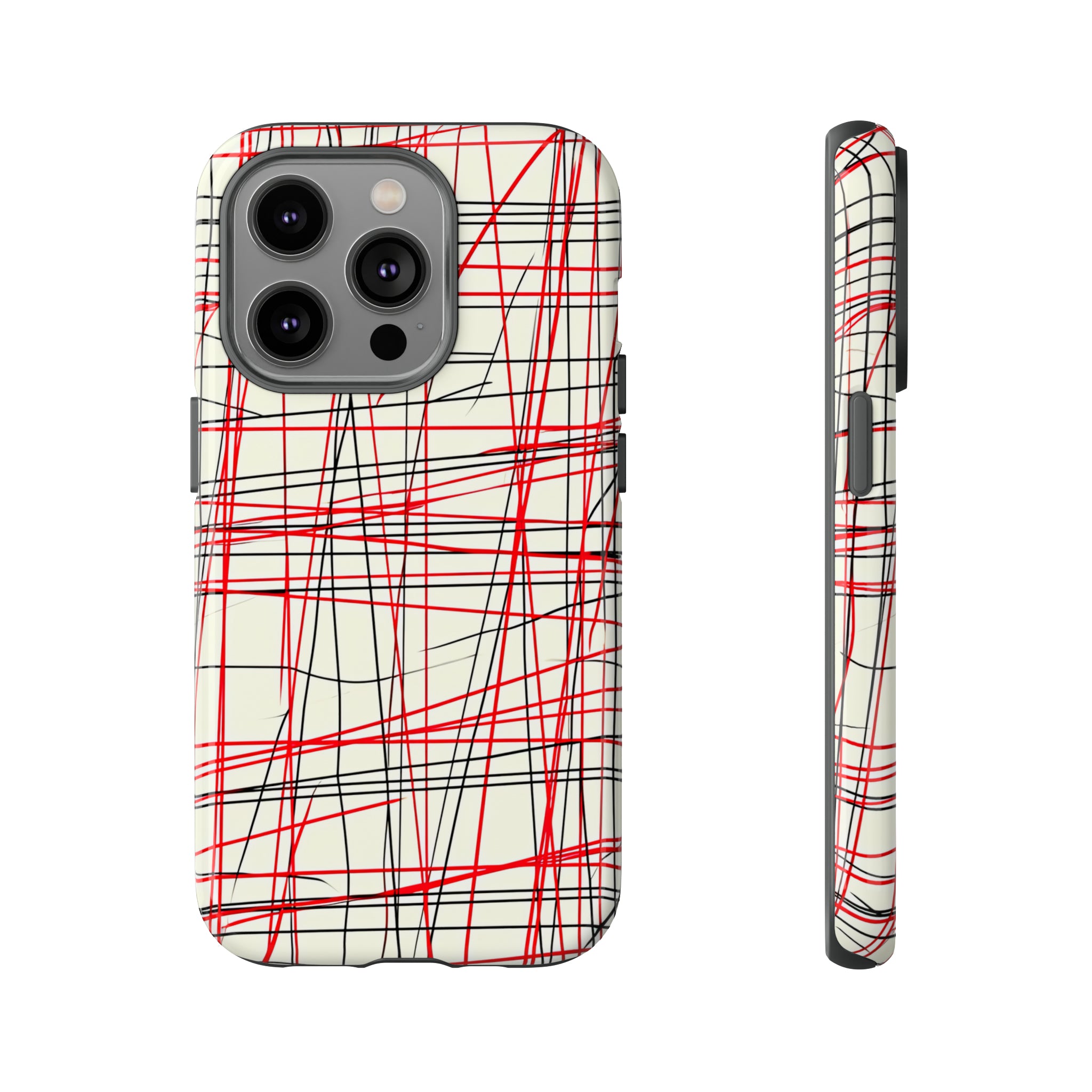 Red Line Minimalist - Protective Phone Case