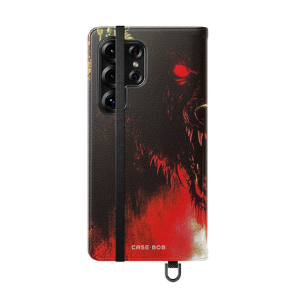 Wolf Moon Glare - Samsung S25 Ultra Case - Lompakkokotelo