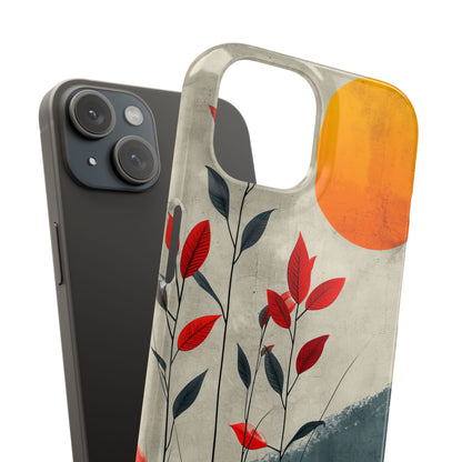 Gray Sunscape - Slim iPhone 15 Phone Case