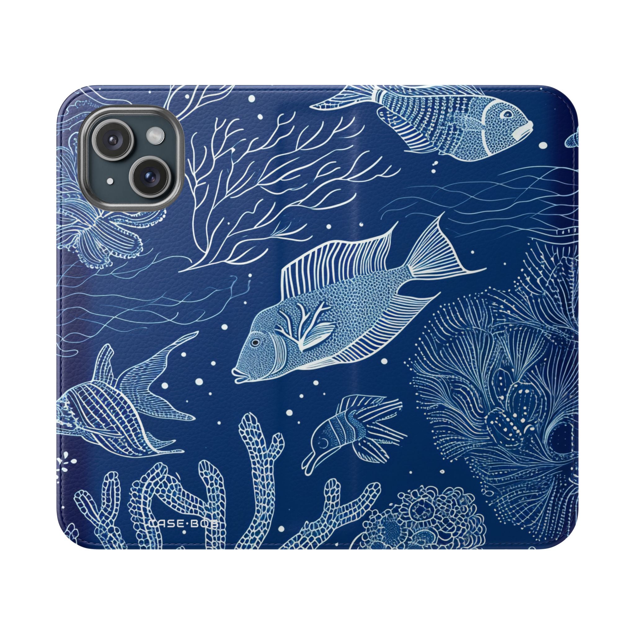 Blue Scale Reef - iPhone 15 Case - Wallet