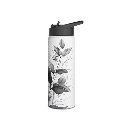 Silver Leaves - RVS Waterfles