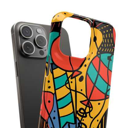 Playful Lines in Motion iPhone 15 - Slim Phone Case