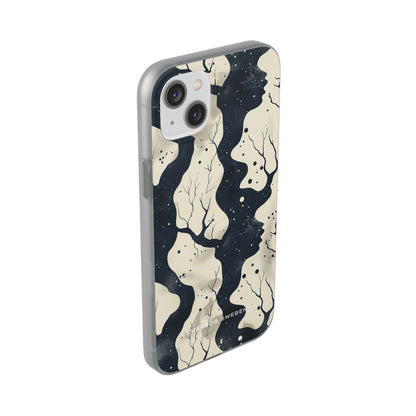 Organic Fluid Silhouettes with Cosmic Depth iPhone 14 - Flexi Phone Case