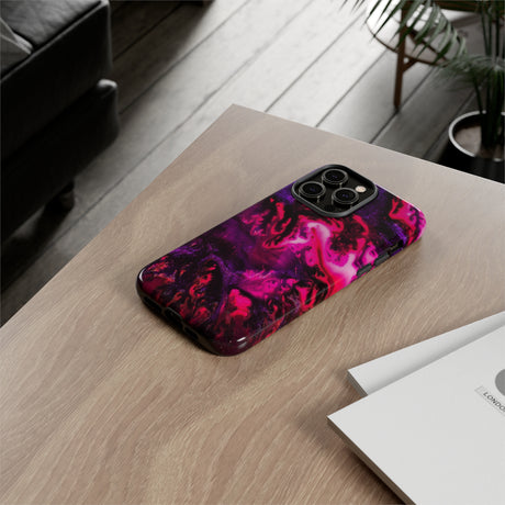 Deep Pink Galaxy Ink Art iPhone Case (Protective) Phone Case