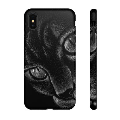 Pencil Drawing Cat - Protective Phone Case