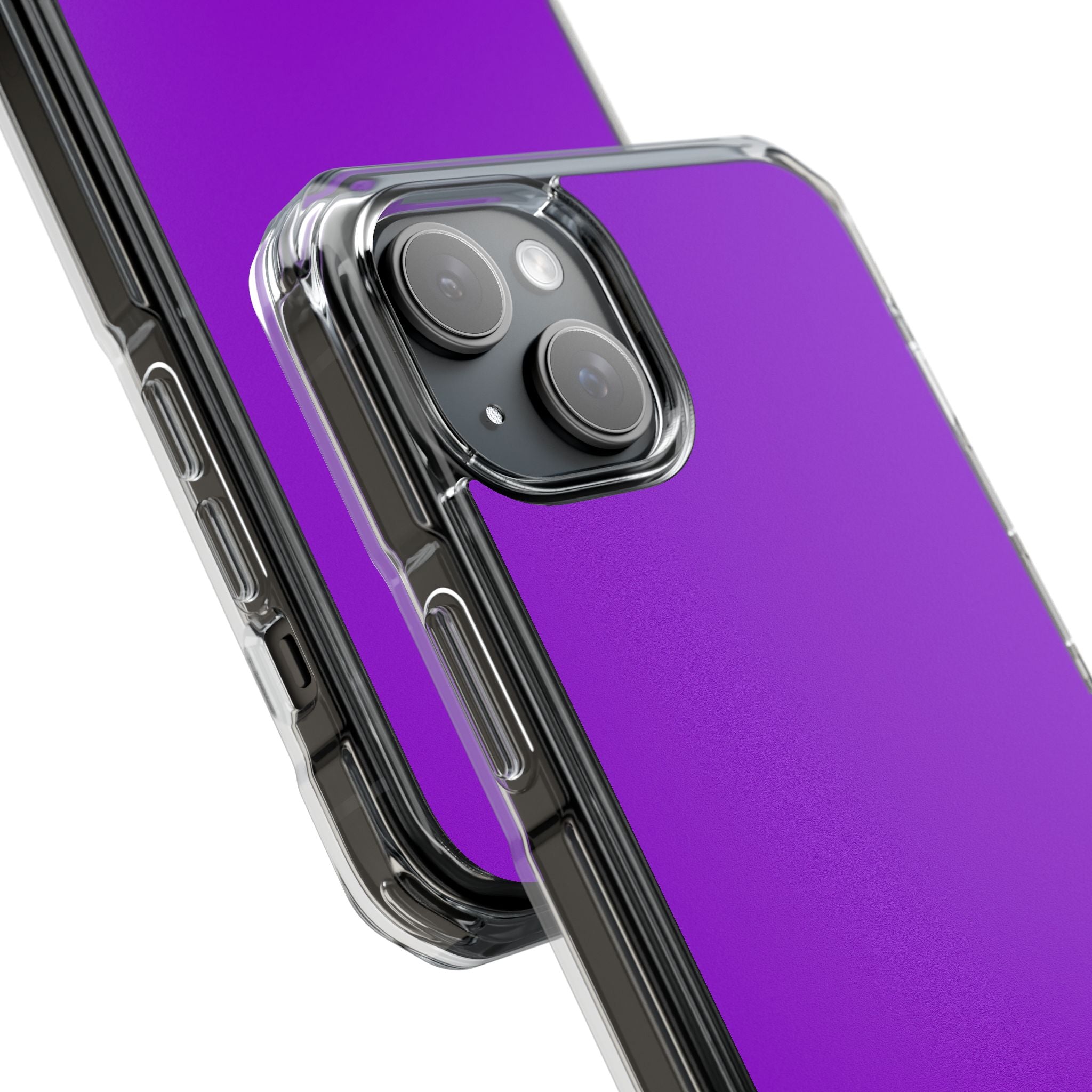 Electric Purple - Clear Impact Case for iPhone