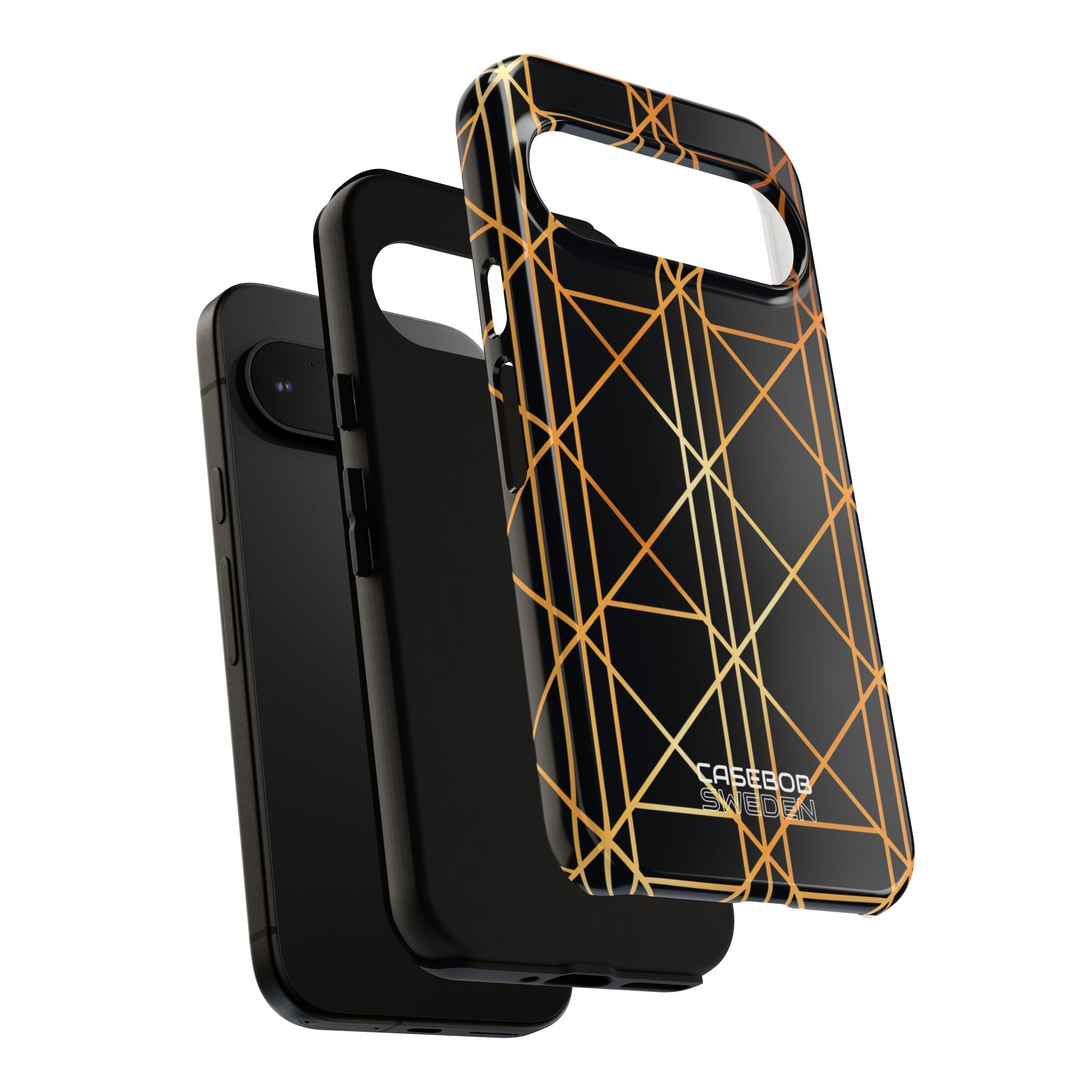 Golden Geometric Elegance Google Pixel 9 - Tough