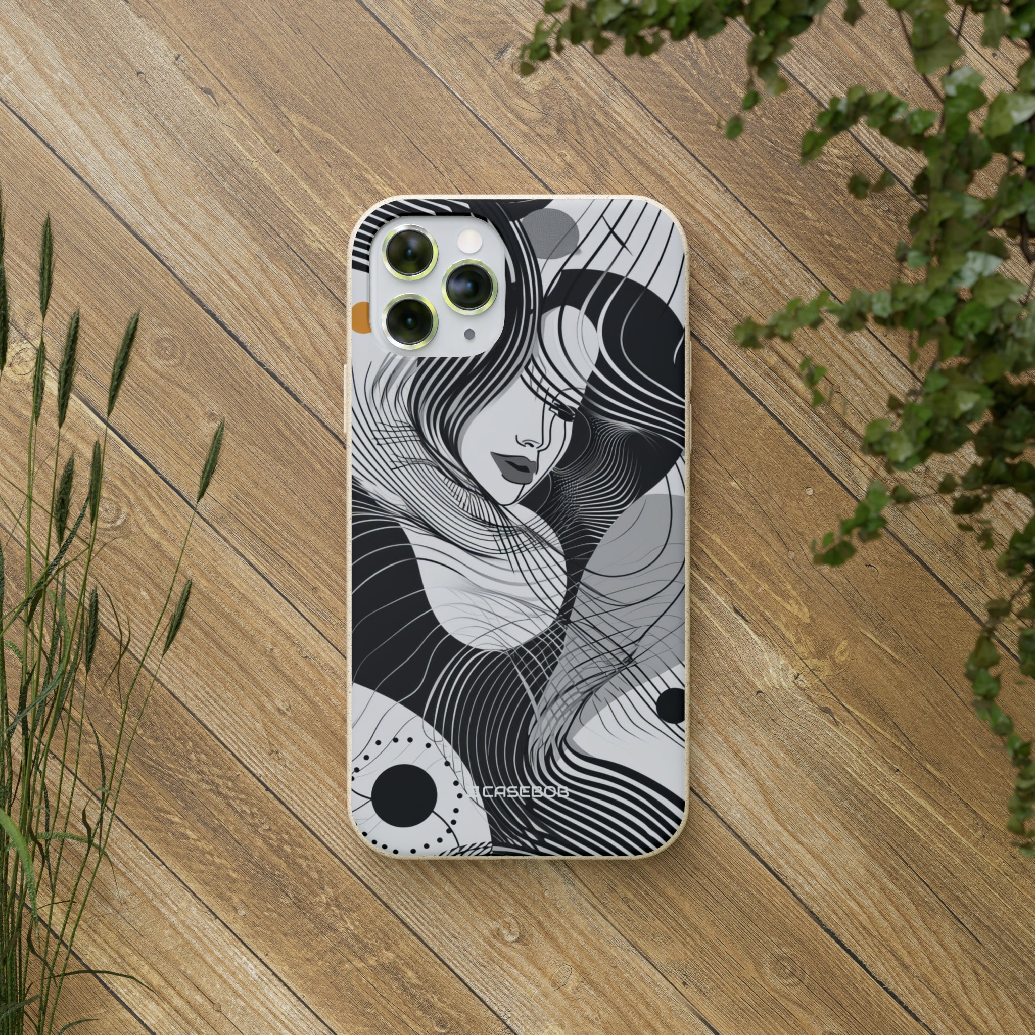 Fluid Noir Rhythm | Biodegradable Phone Case