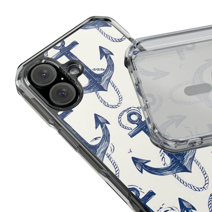 Navy Anchor Loop iPhone 15 Case - Impact