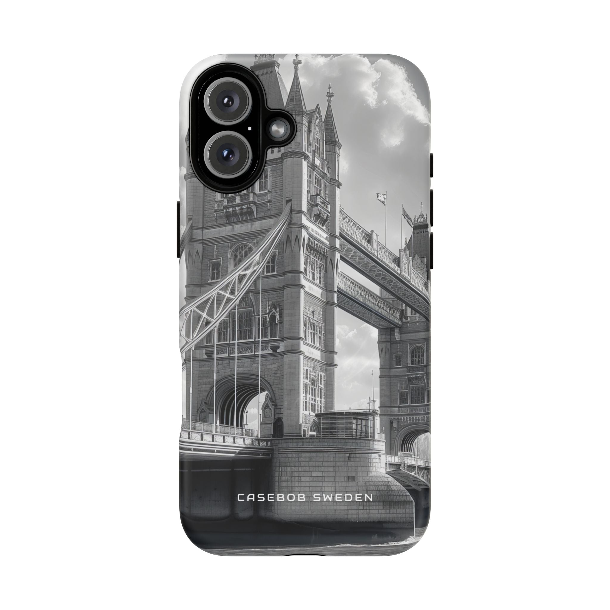 Tower Bridge Monochrome Architecture Study iPhone 16 | Tough+ Phone Case