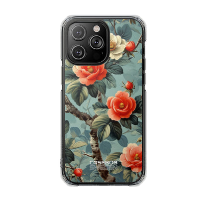 Coral Blossom Tapestry iPhone 14 - Impact Clear+