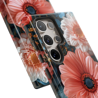 Coral Teal Blooms - Tough Samsung S24 Phone Case