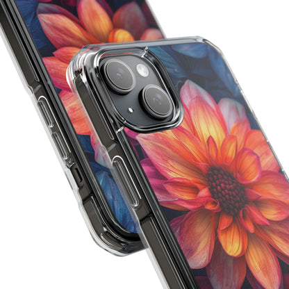 Fiery Bloom Harmony iPhone 15 - Clear Impact Phone Case