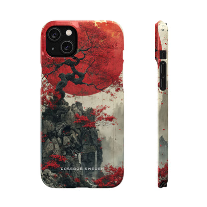 Zen Serenity in Red Harmony iPhone 14 - Slim Phone Case