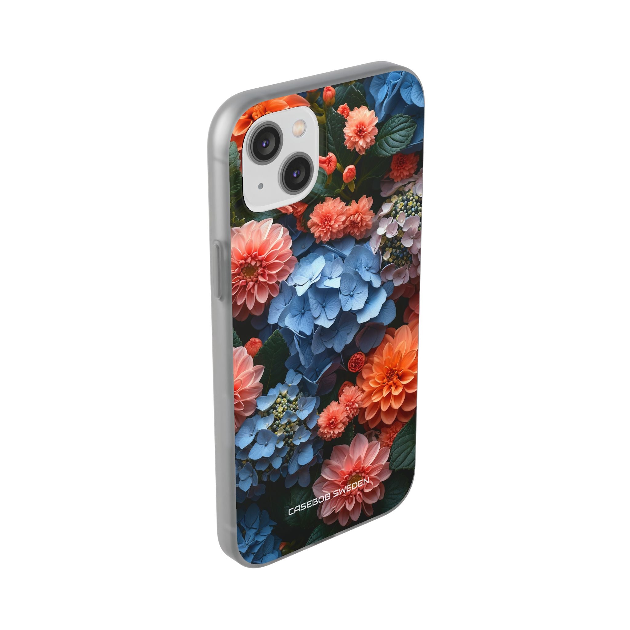 Blue Floral Bliss - Flexi iPhone 14 Phone Case